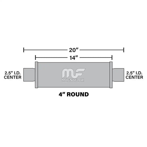 MAGNAFLOW 10416 MFLR MAG SS 14X4X4 2.5X2.