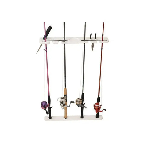 TACO METALS P03-074W ROD RACK 4 ROD DELUXE PONTOON WHIT