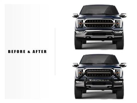 Armordillo 7162013 Grille Guard AR Pre-Runner Powder Coated Matte Black Steel 1-