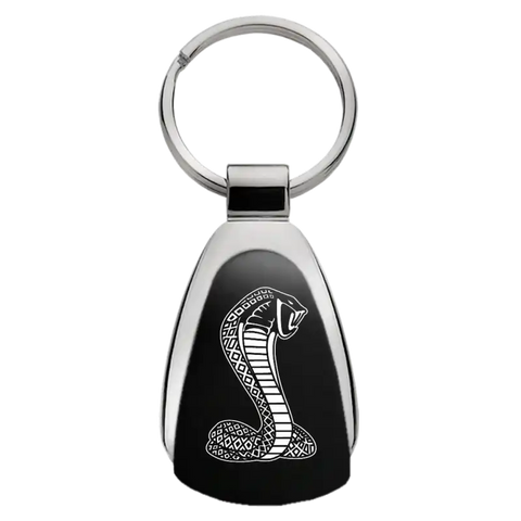 AUTO GOLD KCK.COB COBRA BLK TEARDRP KEY FOB