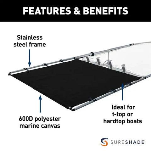 PTX POWER SHADE SS 57 INCH WIDE BLK