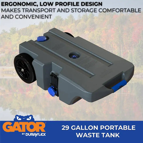 DURAFLEX 21903 GATOR WASTE TANK 29 GAL 2 WHEEL