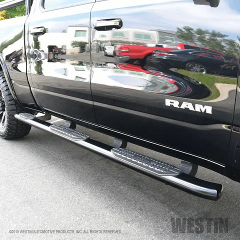 Westin 21-534345 - PRO TRAXX 5 Oval Wheel to Nerf Step Bars Black w/Mount Kit Crew Cab