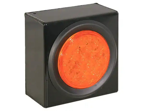 Buyers Products SL40AR Warning Light 4 Inch Round Dome Style Grommet Snap-In Stro