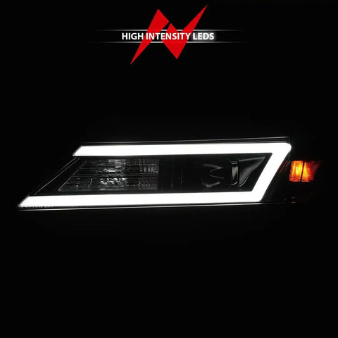 ANZO USA 121574 Headlight Assembly Halogen Bulb Projector Beam With LED Daytime Run