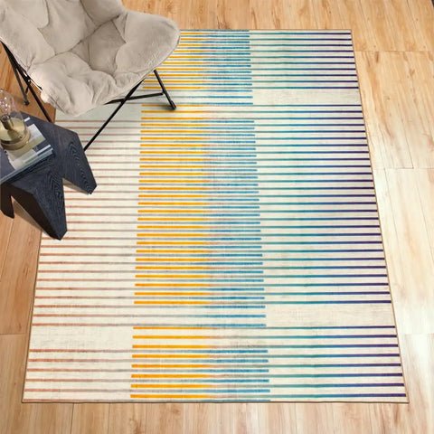 CRYSTAL ART 341601WEB FLUX STRIPED MULTICOLOR 5X7 RUG