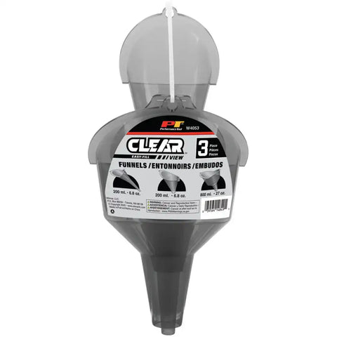 3 PC. CLEAR VIEW EASY-FILL FUNNEL