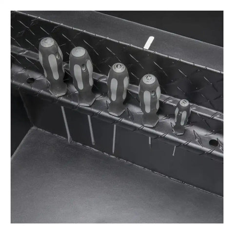 UWS TBS-69-MB Tool Box Crossover Single Lid Diamond Tread Matte Black Aluminum