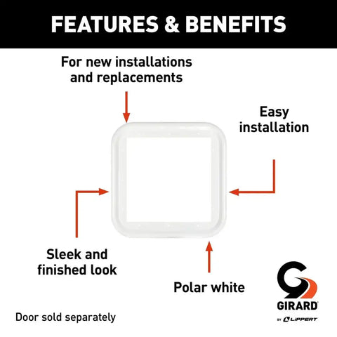 DOOR TRIM RING - WHITE (SMALL DOOR