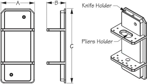 SEA DOG 325925-1 POLYPRO KNIFE & PLIER HOLDER