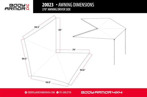 BODY ARMOR 20023 SKY RIDGE AWNING