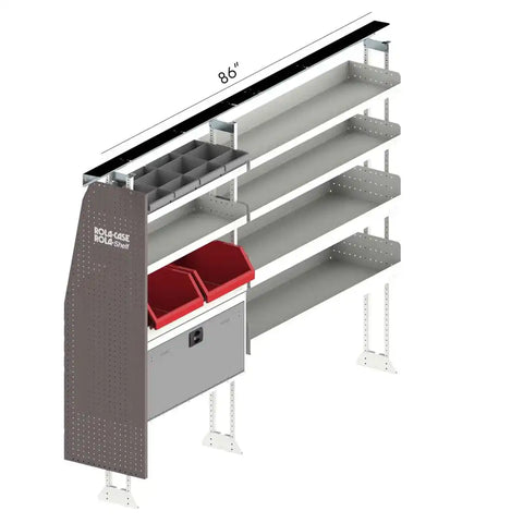 ROLACASE RSMRSHV-DR VAN SHELVING HVAC BIN PACKAGE