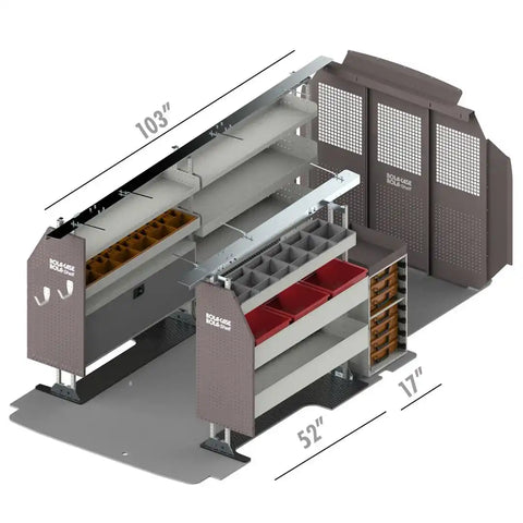 ROLACASE RSLLRGE- FTL148 VAN SHELVING GENERAL BIN PACKAGE