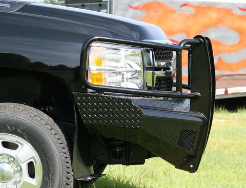 Fab Fours CH11-S2760-1 Bumper Black Steel One Piece Design Direct Fit Mounting Ha