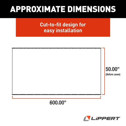 SLIDE TOPPER FAB  50' WHT