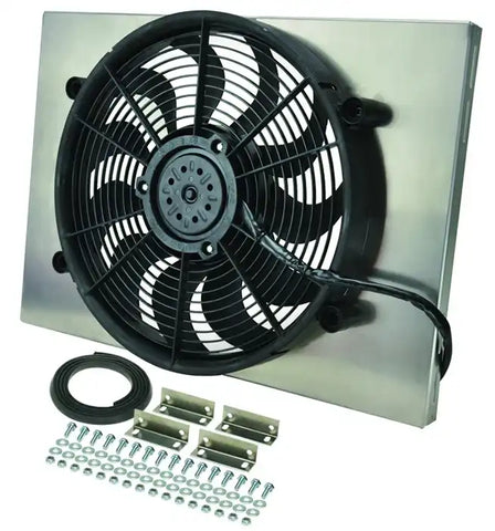 DERALE 16828 RAD FAN/ALUMINUM SHROUD