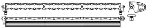Baja Design 703003 Light Bar S8 Series LED 30 Inch Length 24 Clear CREE Bulb 168