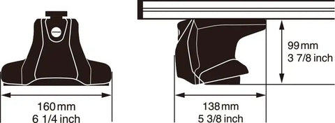 INNO RACKS XS250 AERO BSE THR STAY FOR SMOOTH ROOF