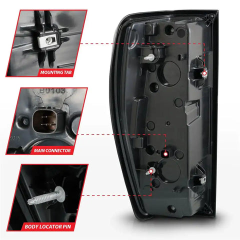 ANZO USA 311459 Tail Light Assembly LED Clear Lens Black Housing Red Brake Light/