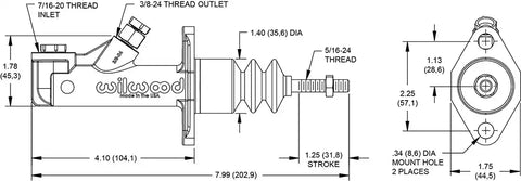 GS REMOTE MASTER CYLINDER - .810' B