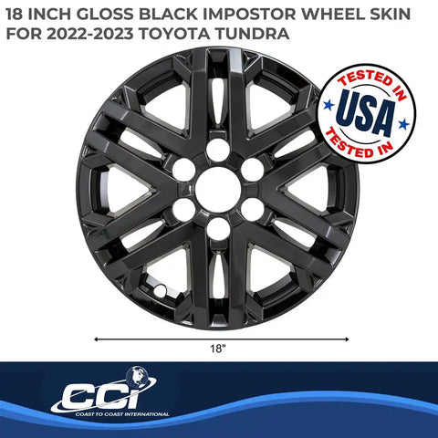 COAST2COAST IWCIMP505BLK IMP 22-24 TUNDRA GL BK 18' 12 SPK