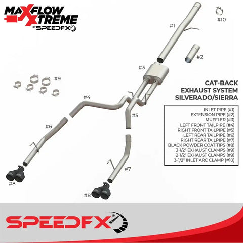 CAT-BACK EXHAUST SYSTEM SILVERADO