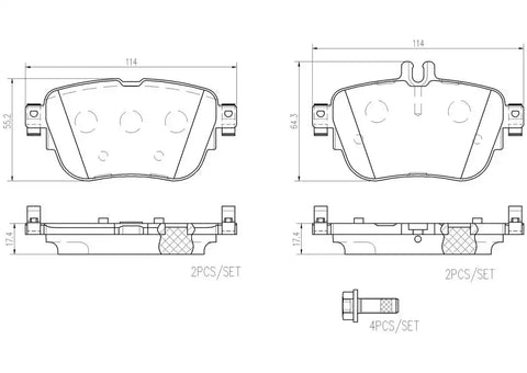BREMBO P50136N DISC BRAKE PAD SET