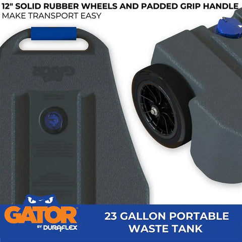 DURAFLEX 21902 GATOR WASTE TANK 23 GAL 2 WHEEL