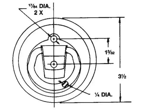 Buyers Products B703 D-Ring Rope Ring For Use With 3 Inch Diameter Mounting Hole in