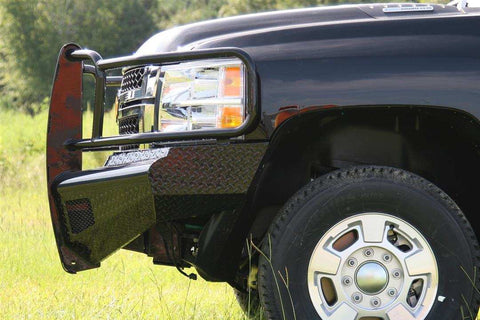 Fab Fours CH11-S2760-1 Bumper Black Steel One Piece Design Direct Fit Mounting Ha