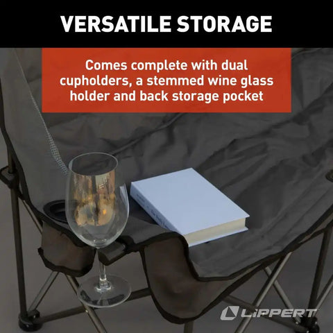 LIPPERT COMP 2022114796 LIPPERT CAMPFIRE FOLDING SOFA DARK