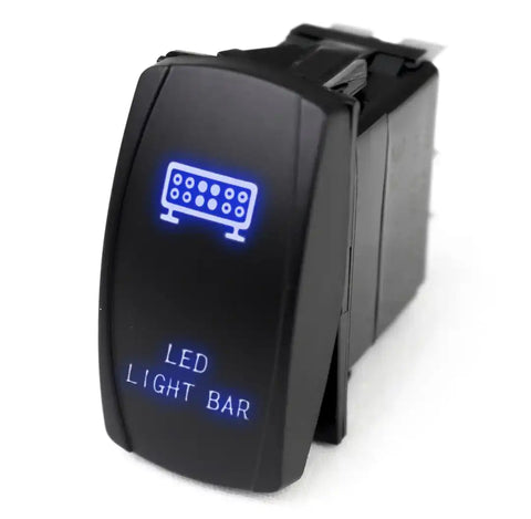 LED ROCKER SWITCH W/ BLUE LED RADIA