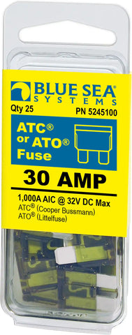 BLUE SEA 5245100-BSS FUSE ATO/ATC 30A PACK 25