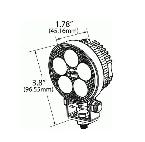 FWDLTG BRZN RD 70MM LED WRK LP ASSM