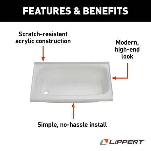 WHITE-LEFT HAND DRAIN
