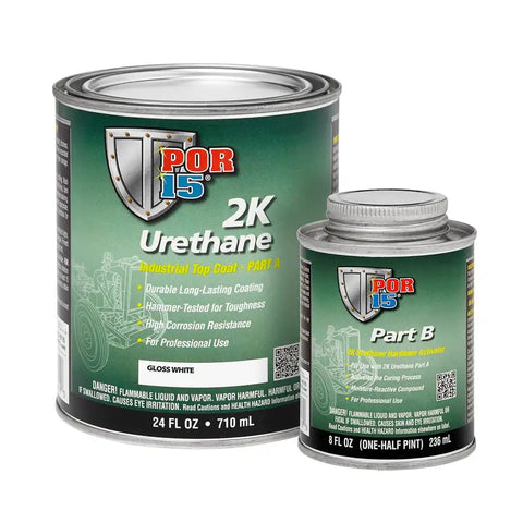 POR 15 43404 2K URETHANE GLOSS WHITE - QUART