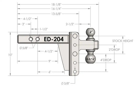 2.0' EXTREME DUTY 4' DROP/RISE