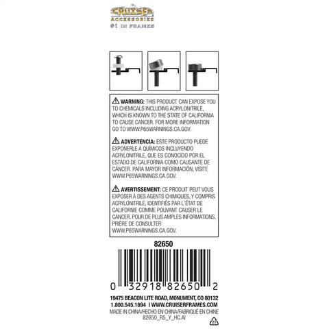 CRUISER 82650 FASTENER CAPS BLACK
