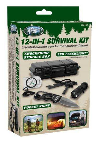 12-IN-1 OUTDOOR SURVIVAL KIT