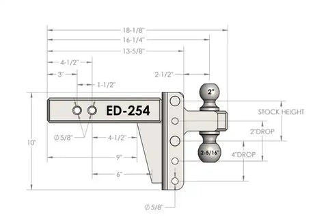 2.5' EXTREME DUTY 4' DROP/RISE