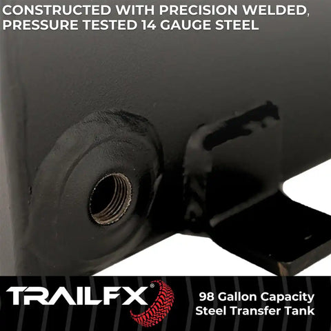 98 GAL MATTE BLK STEEL RECT TANK