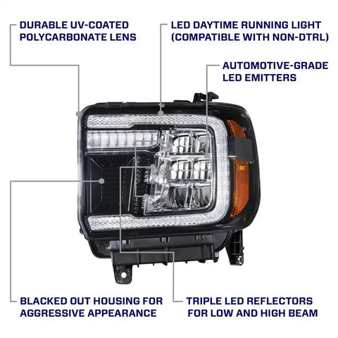 DIODE DYNAMC FL0011 2014 GMC SIERRA LED REFLECTOR HEADL