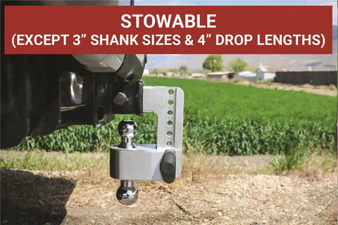 Weigh Safe CTB4-2.5 - Adjustable Trailer Hitch w/ Chrome Tow Balls 4 Drop for 2.5 Receiver