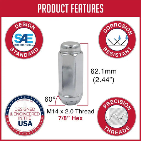 LUG-BLG 2.40 7/8-M14 2.0(BOX OF 40)