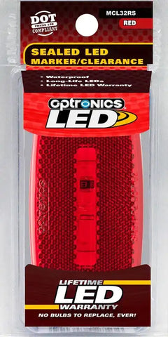 LED M/C;OVAL;WHT; RED