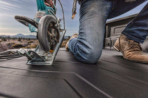 Husky Liner 16008 Bed Mat Direct-Fit Without Raised Edges Black Rubber Tailgate Ford F-150 5.5 Ft