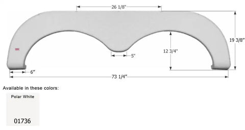 ICON 01736 STARCRAFT FENDER FS1736PW