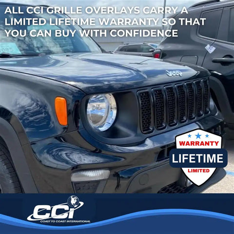 Coast To IWCGI503BLK Grill Overlay Mesh OEM Look Painted Gloss Black ABS Plastic
