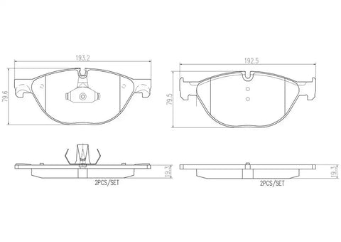 BREMBO P06076N DISC BRAKE PAD SET
