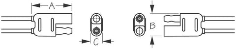 SEA DOG 426880-1 POLARIZED CONNECTOR 2-WIRE -